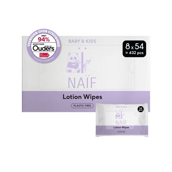 Naif Plastiekvrij Lotion Babydoekjes 8 X 54 Tissues 8 Pack