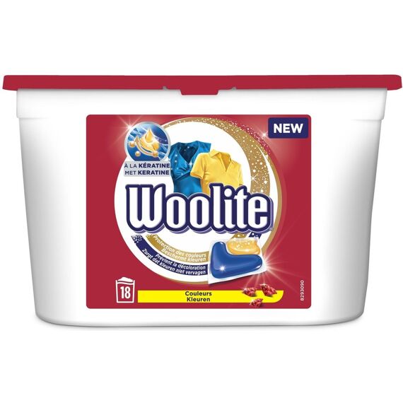 Woolite Wasmiddel Tabs Kleuren 18St