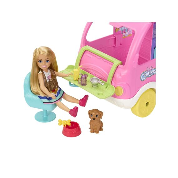 Barbie Chelsea Mobilhome Met 2 Dieren En 15 Accessoires