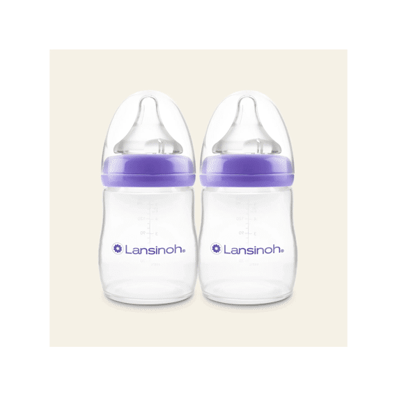 Lansinoh 2 Zuigflessen Met Natural Wave Speen 160 Ml Pp