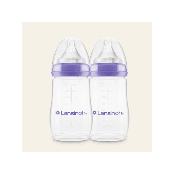 Lansinoh 2 Zuigflessen Met Natural Wave Speen 240 Ml Pp