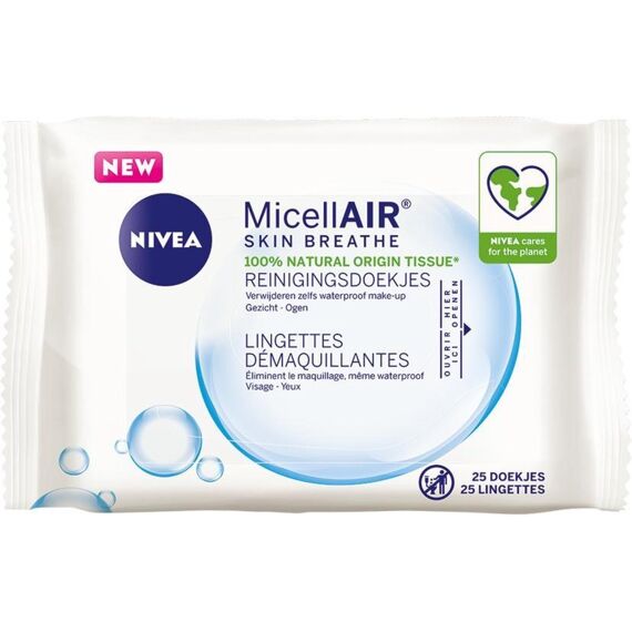 Nivea Reinigingsdoekjes Micellair Skin Breathe 25St