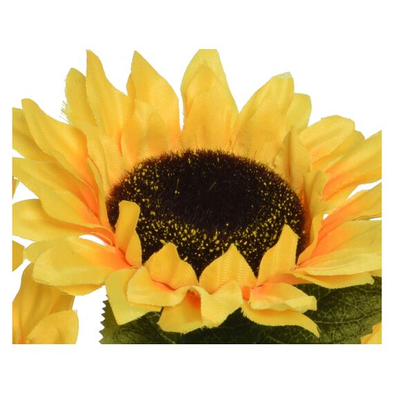 Zonnebloem In Pot Polyester L25.00-W25.00-H28.00Cm Geel/Kleur(En)