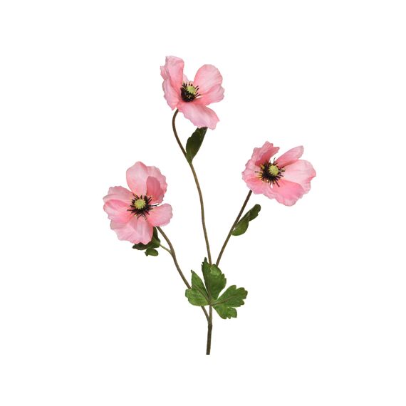 Papaver Op Steel Polyester L10.00-W5.00-H71.00Cm Roze