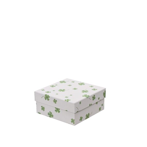 Giftbox Papier Fsc Mix 100% L17.00-W17.00-H8.00Cm Groen/Wit