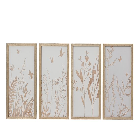 Schilderij Mdf L50.00-W20.00-H1.40Cm Wit/Kleur(En) 4 Assortiment Prijs Per Stuk