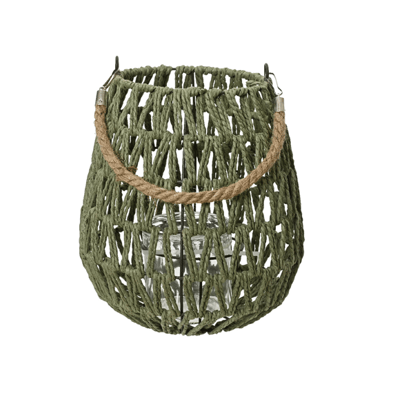 Lantaarn Jute Dia21.00-H22.00Cm Groen