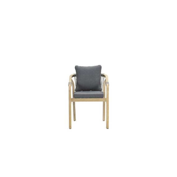 Santos Dining Fauteuil Acacia/Rope Dark Grey/Mystic Grey