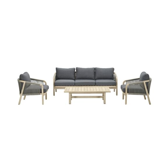 Santos Loungeset 4-Delig Acacia/Rope Dark Grey/Mystic Grey