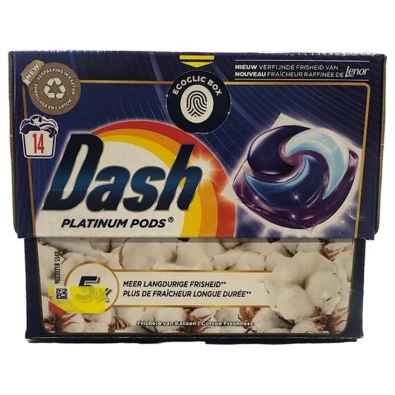 Dash Wasmiddel Tabs Platinum Frisheid Van Katoen 14 Scoops