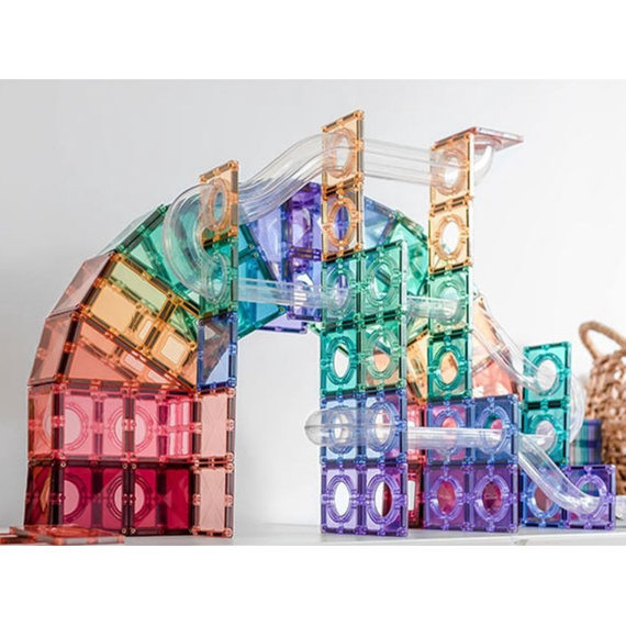 Connetix Magnetic Tiles Pastel Ball Run Pack 106 Stuks