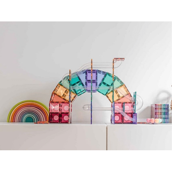 Connetix Magnetic Tiles Pastel Ball Run Pack 106 Stuks