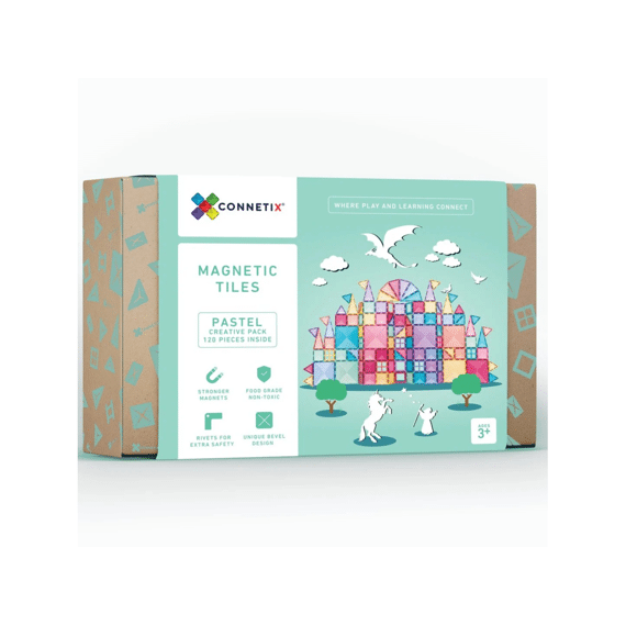 Connetix Magnetic Tiles Pastel Creative Pack 120 Stuks