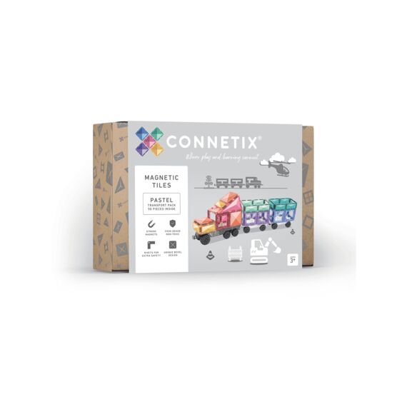 Connetix Magnetic Tiles Rainbow Transport Pack 50 Stuks