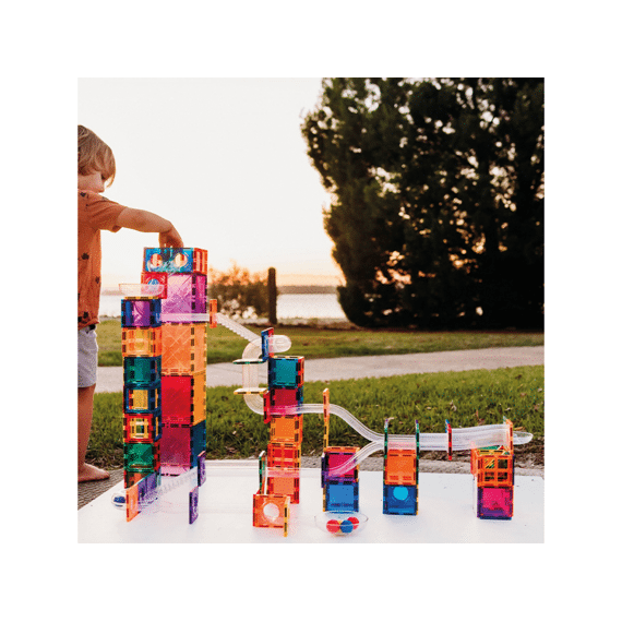 Connetix Magnetic Tiles Rainbow Ball Run Pack 92 Stuks