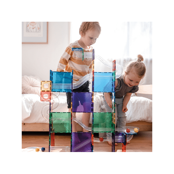 Connetix Magnetic Tiles Rainbow Ball Run Pack 92 Stuks