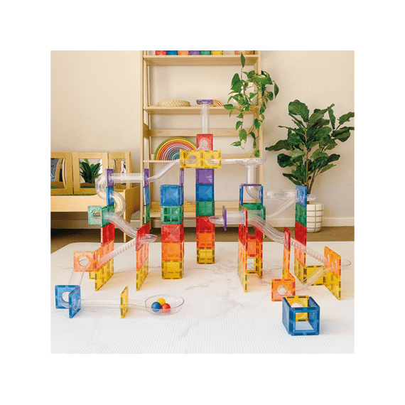 Connetix Magnetic Tiles Rainbow Ball Run Pack 92 Stuks
