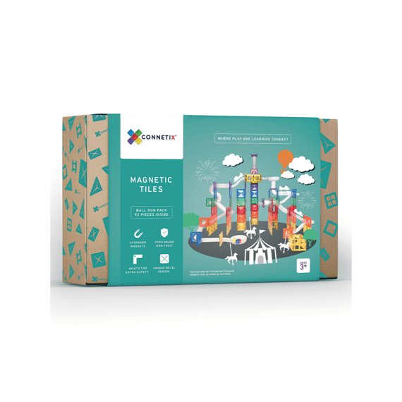 Connetix Magnetic Tiles Rainbow Ball Run Pack 92 Stuks