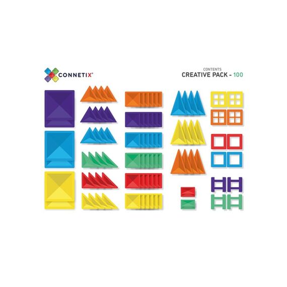Connetix Magnetic Tiles Rainbow Creative Pack 102 Stuks