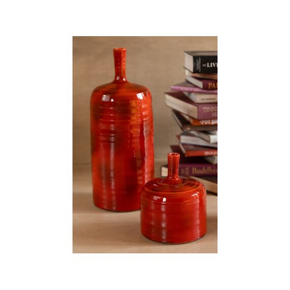 Vaas Akane Fles Ker Rood L 20X20X49.5Cm