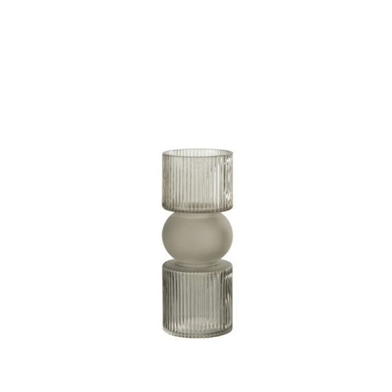 Vaas/Kaarsh Snoep Glas Gri S 10X10X25Cm