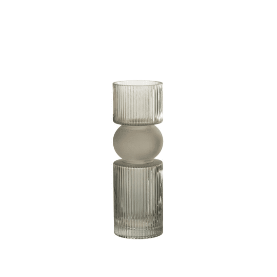 Vaas/Kaarsh Snoep Glas Gri M 10X10X30Cm