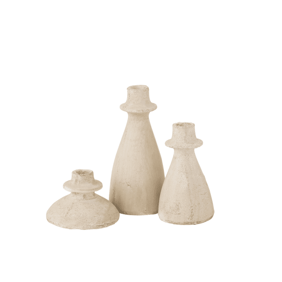 J-Line Kandelaar Agora Terra Beige M 9X9X15Cm
