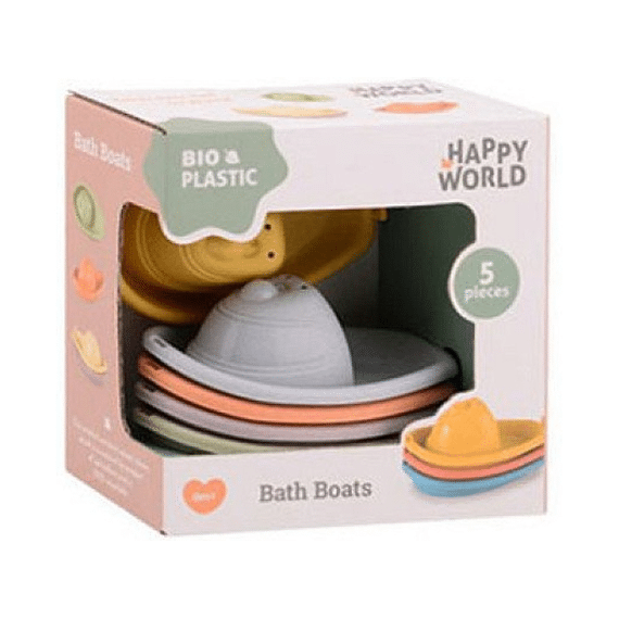 Happy World Bio Plastic Bad Bootjes In Doos, 5 Stuks