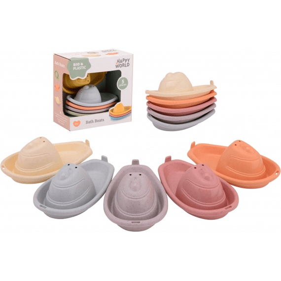 Happy World Bio Plastic Bad Bootjes In Doos, 5 Stuks