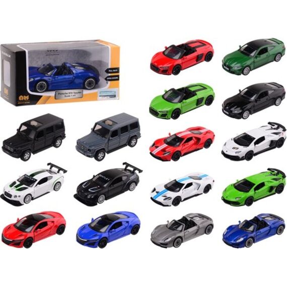 Absolute Motors - Licentie Supercars 1:38, 8 Assorti