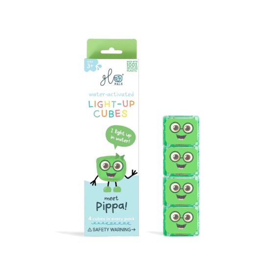 Glopals Light Up Cubes 4 Stuks Pippa Groen