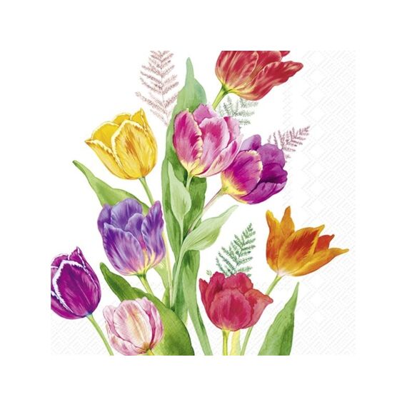 Ihr 10321 Bright Tulips Lunchservet Mix