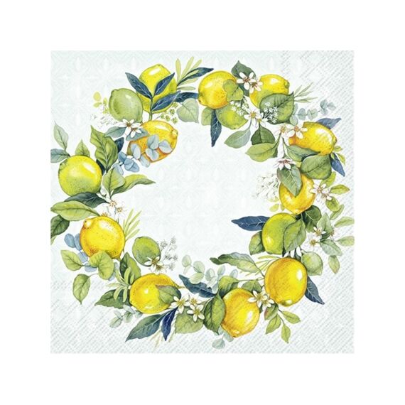 Ihr 10351 Lemon Wreath Lunchservet Mint