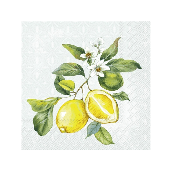 Ihr 10351 Lemon Wreath Cocktailservet Mint