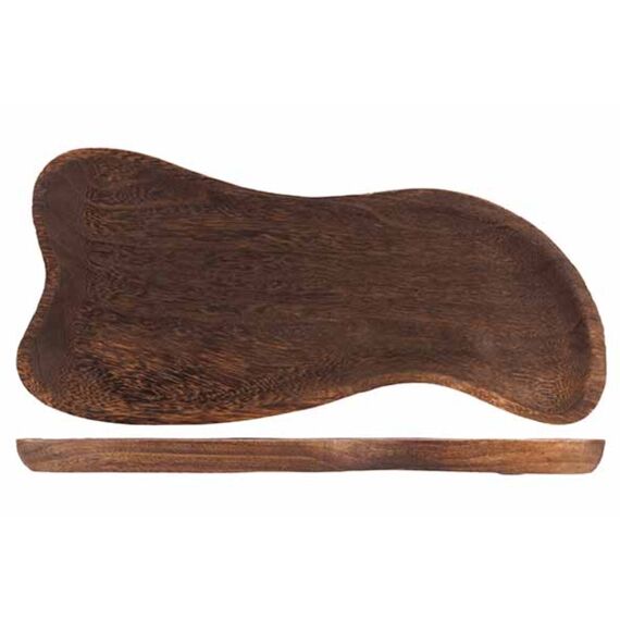 Schaal Zwart 39X18Xh2Cm Organisch Hout