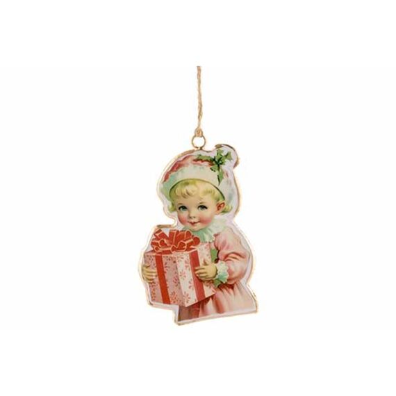 Cosy & Trendy Hanger Vintage Child Roze 7X11Cm Ijzer