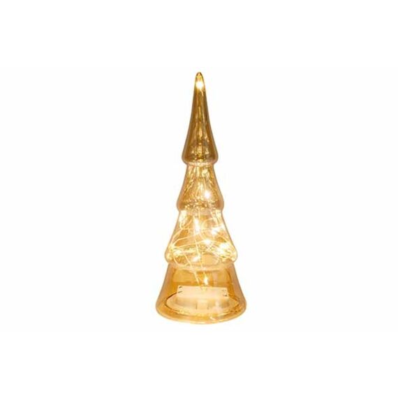 Cosy & Trendy Kerstboom Led Goud 9X9Xh22.5Cm Glas