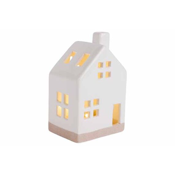 Cosy & Trendy Huis Led Wit 9X7Xh15Cm Keramiek