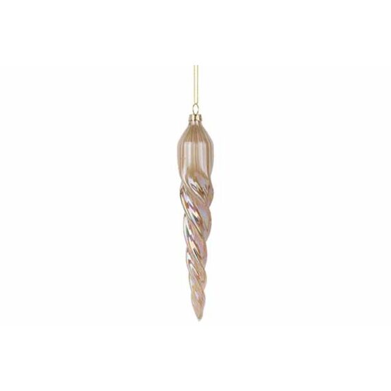 Cosy & Trendy Hanger Cone Iridescent Creme 3X3Xh20Cm Glas