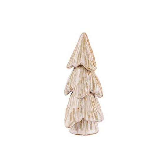 Cosy & Trendy Kerstboom Bruin 6X6Xh14Cm Porselein