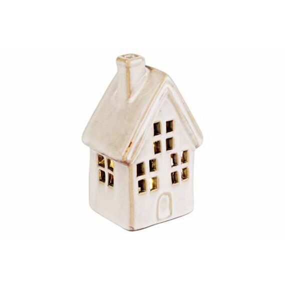 Cosy & Trendy Huis Bruin 8X6Xh12Cm Porselein