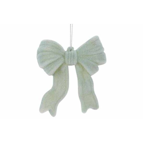 Cosy & Trendy Hanger Bow Flocked Mint 10X3Xh10Cm Kunststof