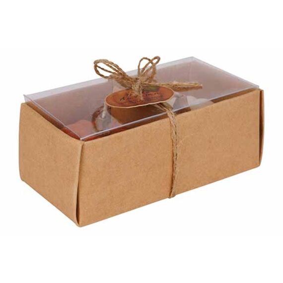 Kaars Pumpkin Cream Oranje 6X6Xh5Cm Set/2