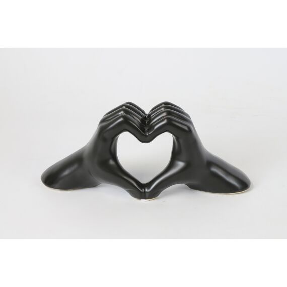 Ormament Hands Love Faron S Zwart L26B9H10.5Cm