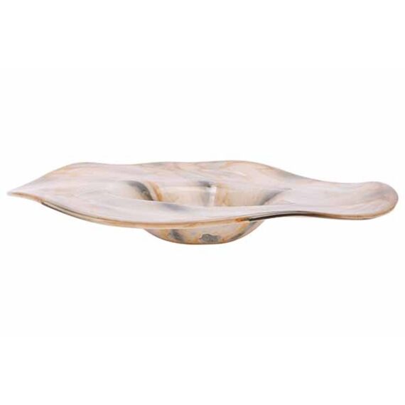 Schaal Oyster Lichtgrijs 38X38Xh6Cm Glas