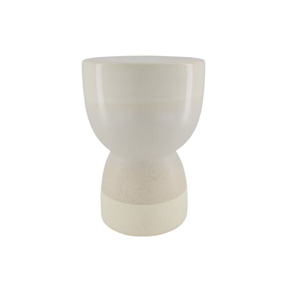 Side Table Ceramic Off White 25,5X25,5X37Cm