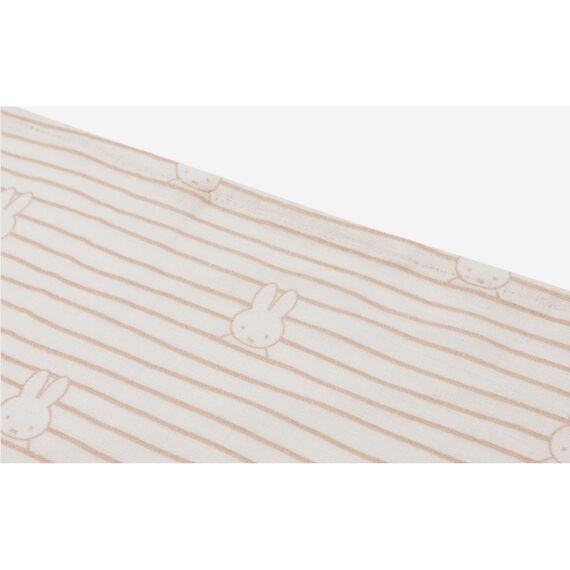 Jollein Hydrofiele Doek Small 70X70Cm Miffy Stripe Biscuit (3Pack)