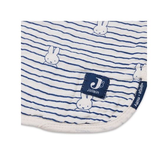 Jollein Deken Hydrofiel Wieg 75x100cm Miffy Stripe Navy