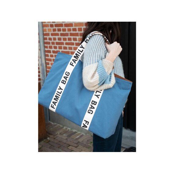 Childhome Family Bag Signature Canvas Indigo