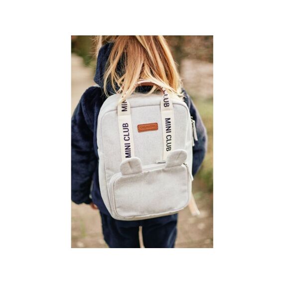 Childhome Mini Club Kinderrugzakje Signature Canvas Off White